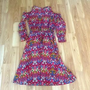 Fraiche Floral Cold Shoulder Midi Dress